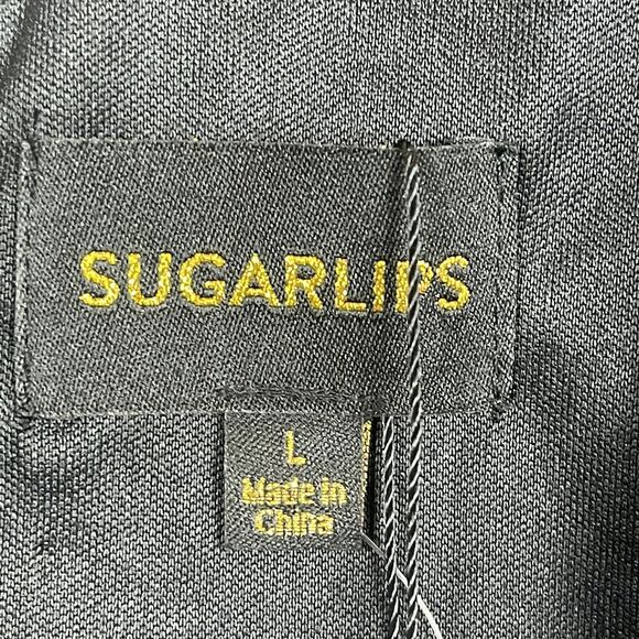 Sugar Lip Womens Maxi Dress Large Gunmetal Liquid Satin Tiered Whimsygoth Grunge - Picture 9 of 15